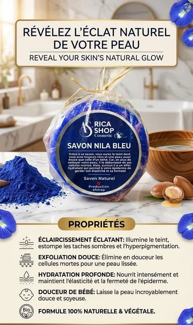 Savon Visage Nila Bleu